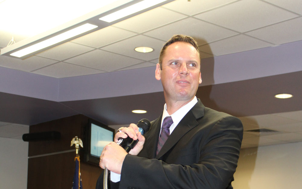 Marble Falls High School football coach Brian Herman