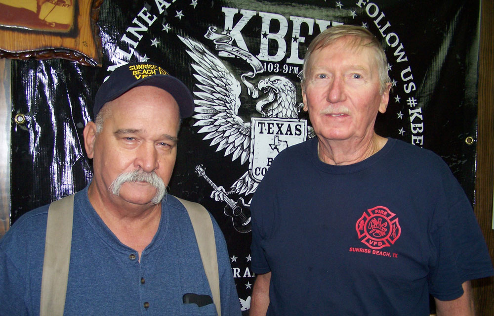 Dan Gower and Jim Miiler of the Sunrise Beach Volunteer Fire Department