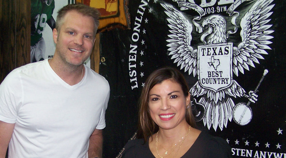 Mindy Miller of the Marble Falls/Lake LBJ Chamber Commerce, and singer Brandon Alan