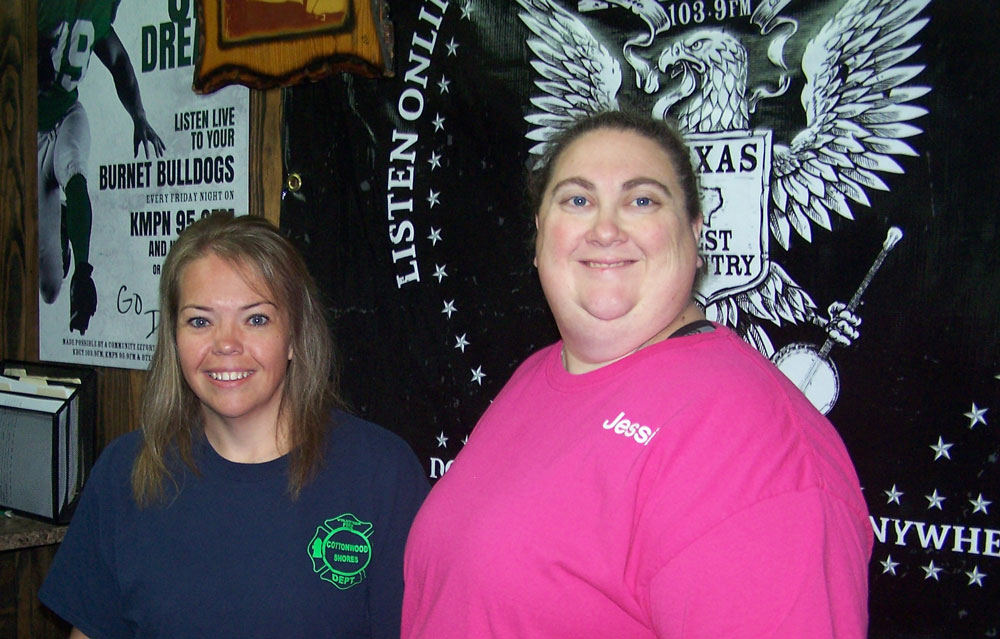 Christine Widmer and Jessica Oestrich of the Cottonwood Shores Volunteer Fire Department