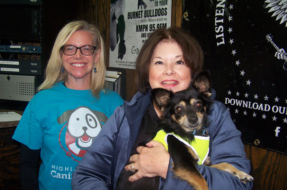 Carol Walterscheidt and Lisa Keller of Highland Lakes Canine Rescue