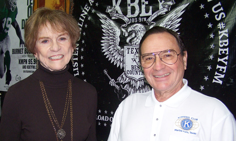 Jim Hower and Amy Childress of the Kiwanis Club