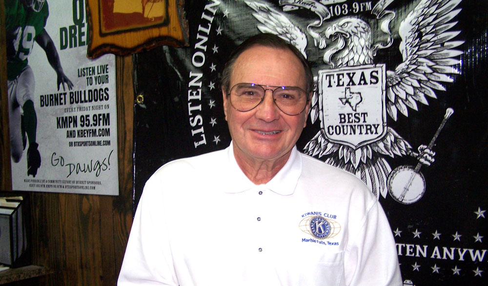 Jim Hower of the Kiwanis Club of Marble Falls