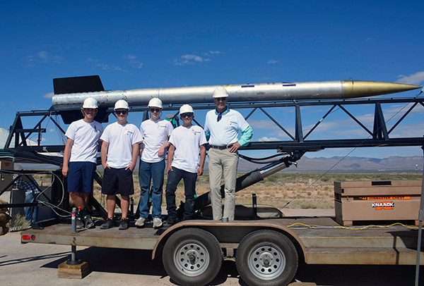 Marble Falls High School aeroscience students