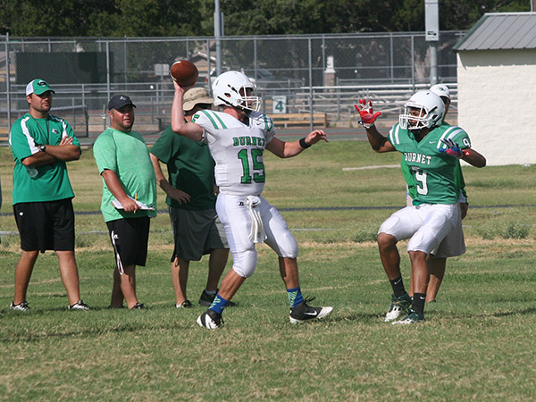 Burnet High School quarterback Austin Moore