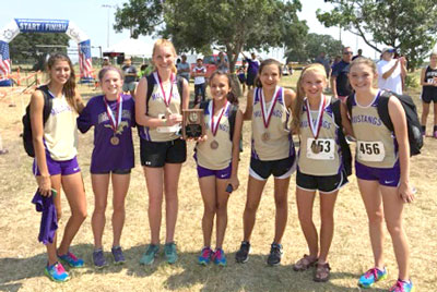 Marble Falls High School girls cross-country team