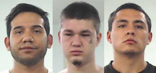 Raymon James Brondo, Devon James Cole White and Henry Pina II were charged with aggravated robbery.