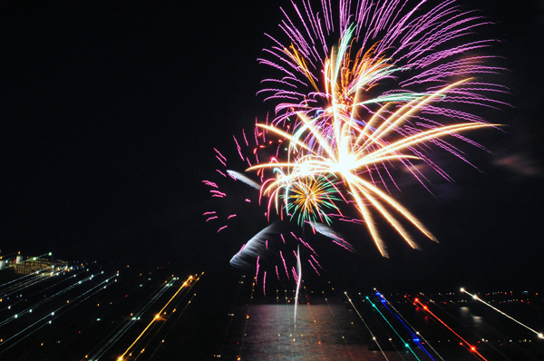 Fireworks light up the skies over Lake Marble Falls during a past July 4 celebration. The Texas Legislature has added days that residents can legally shoot fireworks, including Texas Independence Day (March 2), San Jacinto Day (April 21) and Memorial Day (May 30). Photo by Don Comedy