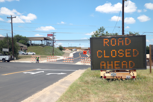 Striping along Avenue N from Broadway to RR 1431 in Marble Falls was completed June 23. The road should open to traffic next week. Staff photo by Jared Fields