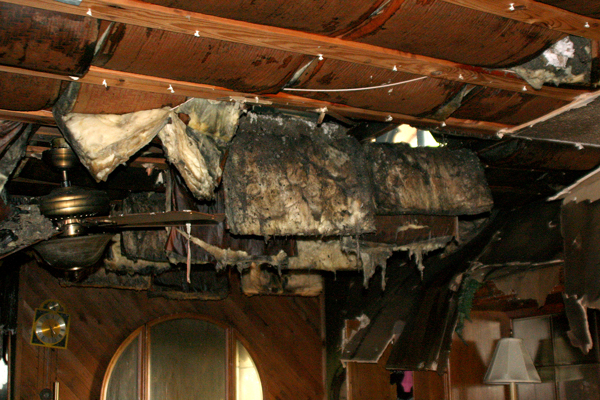 Occupants of a house on Los Escondidos got out safely, but a fire destroyed the contents of the home and took surrounding agencies several hours to contain.