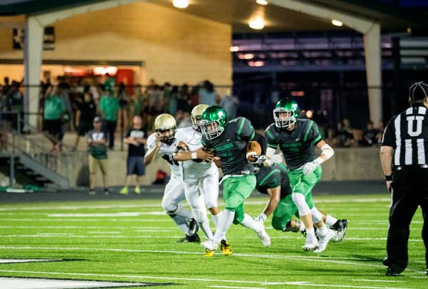 The Burnet Bulldogs open District 13-4A Division I play at China Spring on Oct. 7. Both teams are undefeated. Kickoff is 7:30 p.m. at Cougar Stadium, 7301 N. River Crossing. Listen to the game on KMPN 95.9 FM powered by KBEY or at KBEYFM.com starting with a 7 p.m. pregame. Photo by Glenn Morris/FTMOG.com