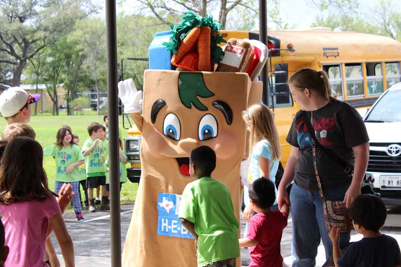 The H-E-Buddy entertains kids during a past Marble Falls Spring Break. The city has approved accepting a $2,500 grant from H-E-B to sponsor this year’s Spring Break, which is the week of March 13. File photo