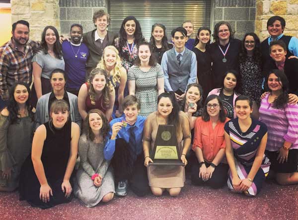 The Marble Falls High School theater program earned first place March 22 in the University Interscholastic League one-act play district competition. The win sends them to the area contest April 1 at Claudia Taylor High School in San Antonio. The MFHS program is performing ‘Alice!’ for the contest season. On March 29, the students will perform the one-act play in the school auditorium at 7 p.m. The show is appropriate for all ages, and tickets are $5 at the door. Courtesy photo
