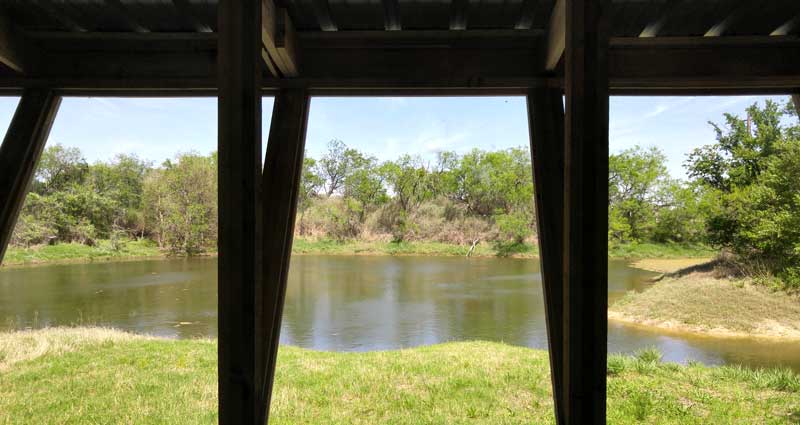 The view from inside the Granite Shoals wildlife viewing station.
