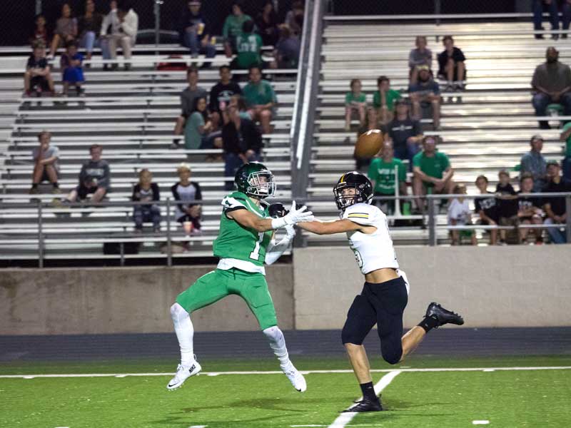 Burnet High School rising senior receiver Sterling Galban looks for a pass during the 44-18 win against Austin Crockett on Sept. 16, 2016. Galban recently committed to play football for Iowa State University. Photo by Glenn Morris/FTMOG.com