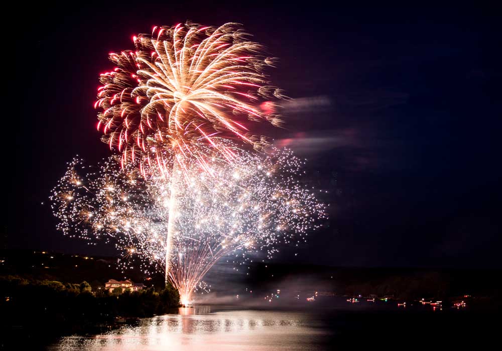 Instead of shooting your own fireworks, attend a local display such as the Marble Falls Community Fireworks over Lake Marble Falls on July 4. It will make for a safe and fun holiday. For more July 4 events in the Highland Lakes, go to 101HighlandLakes.com. Staff photo by Jared Fields