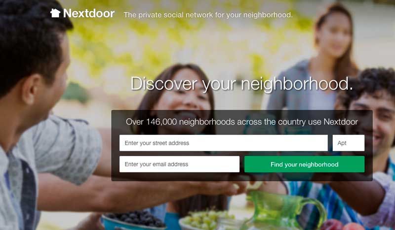 The neighborhood social network site Nextdoor.com allows cities and residents to interact through the dissemination and sharing information.