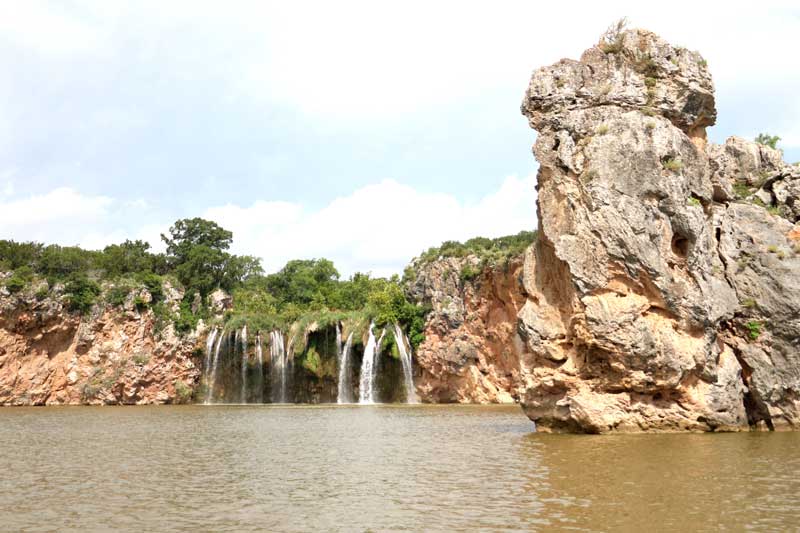 The area of Lake Buchanan where Joshua Reid died is straddled by 20- to 30-foot bluffs and known for its idyllic views and quaint waterfalls. Staff photo by Jared Fields