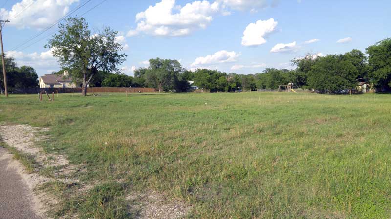 These three lots, located on the corner of Avenue M and Second Street, are the future sites of new Habitat for Humanity homes in Marble Falls. Staff photo by Jennifer Fierro