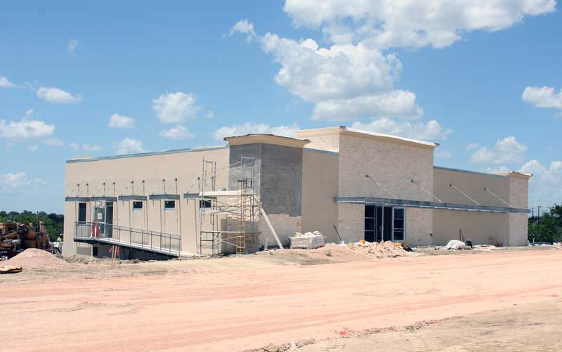 The new Marble Falls public safety facility, located in the 900 block of Avenue N, is expected to be complete in September. It will house the Marble Falls Police Department. Staff photo by Connie Swinney