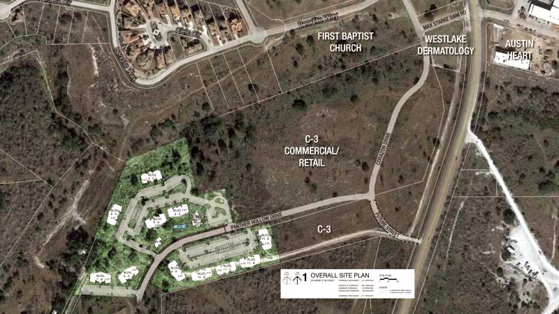 A 200-unit apartment complex will host a ceremonial groundbreaking at 11 a.m. Monday, Oct. 2, on Panther Hollow Drive off U.S. 281 in southern Marble Falls. Courtesy map
