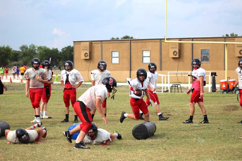 The Faith Academy of Marble Falls Flames football team hosts Austin St. Dominic Savio on Sept. 29. Kickoff is 7:30 p.m. at Pony Stadium, 1511 Pony Circle Drive in Marble Falls. Staff photo by Jennifer Fierro