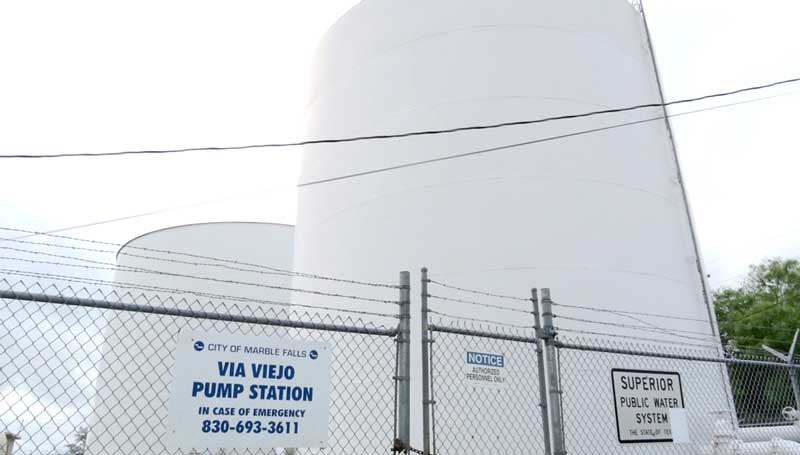 The ground storage tank at Via Viejo in Marble Falls. Courtesy photo