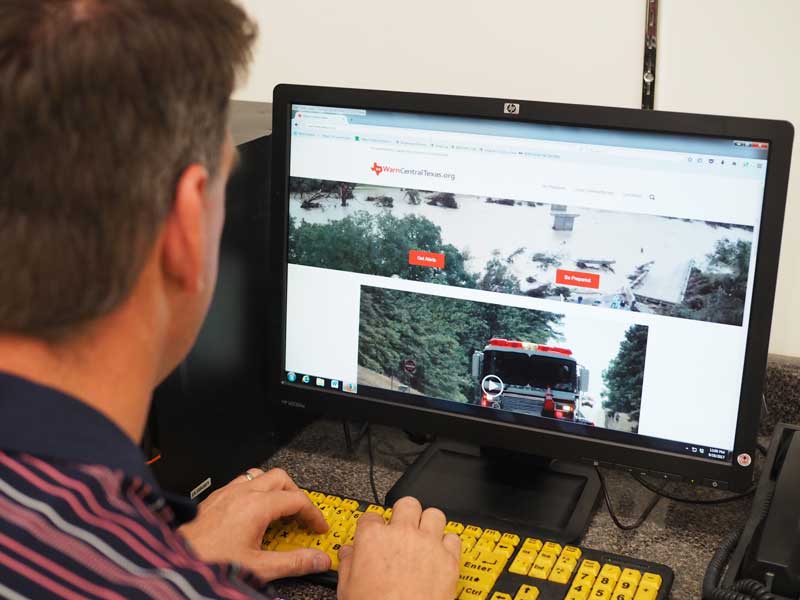 One of the first steps in emergency preparedness is knowing there is an emergency. The Capital Area Council of Governments offers emergency alerts through WarnCentralTexas.org. Highland Lakes residents can sign up any number of phones and/or email addresses, and even at different locations, to keep abreast of emergencies. The website also provides links to other emergency preparedness sites such as Ready.go, where people can learn how to get prepared. Staff photo by Daniel Clifton