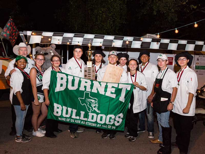 The Burnet High School culinary arts students are heading back to the second annual High School Food Truck Battle on Friday, Oct. 6, at the Centennial Plaza in Round Rock. The event, sponsored by the Art Institute of Austin, takes part during the Round Rock Chalk Walk. Along with a judged grand prize, the public can vote on the People’s Choice award. Go to roundrockarts.org for more on the competition and bulldogbistro.org for more on the Burnet culinary arts program. Courtesy photo