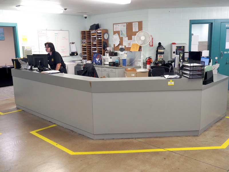 The Burnet County Jail’s intake center. Staff photo by Daniel Clifton