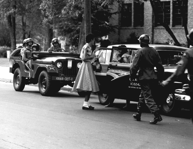President Dwight D. Eisenhower ordered the 101st Airborne Division to Little Rock, Arkansas, to escort nine black students into Central High School to officially desegregate the campus. Courtesy photo