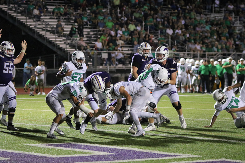 If the Marble Falls High School football team is to find success in District 13-5A Division II play, the Mustangs must continue to run the football well and rely on players such as junior running back Hayden Wells. Photo by Martelle Luedecke/Luedecke Photography