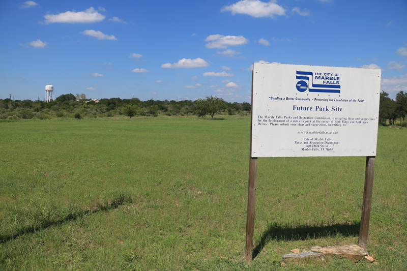 Marble Falls City Council approved a five-year capital improvement plan during its Sept. 18 regular meeting. The council increased a committee recommendation from $250,000 to $550,000 for upcoming improvements to the 10-acre Park View Park. Staff photo by Jared Fields