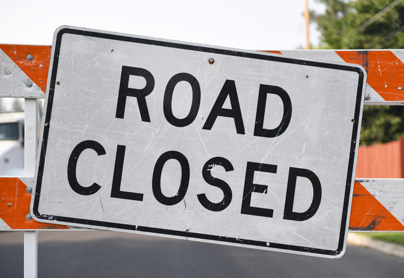 road closed sign