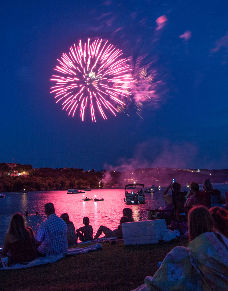 Lake Marble Falls fireworks