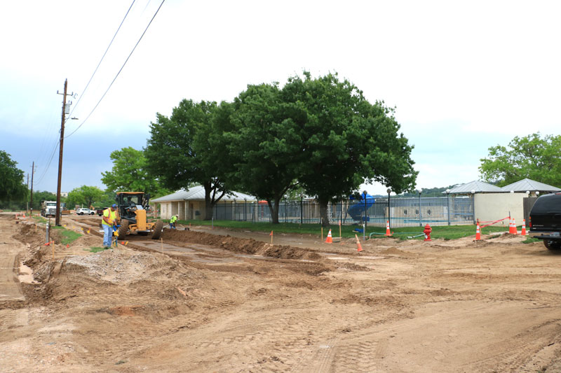 With ongoing construction at Lakeside Park in Marble Falls expected to last into August, the city has decided not to open the pool at Lakeside Park this summer. Staff photo by Jared Fields