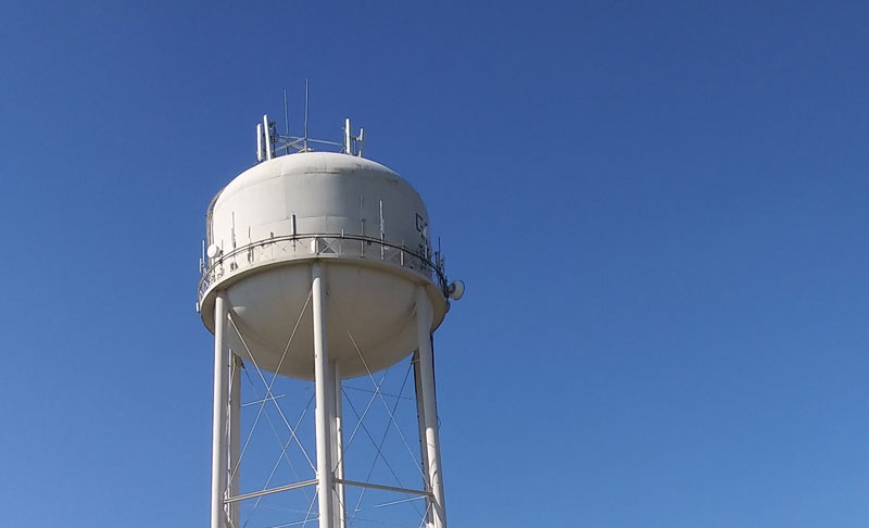 The Granite Shoals City Council approved building a new water tower holding 350,000 gallons to replace this existing one, which holds 150,000 gallons. Staff photo by Jennifer Fierro