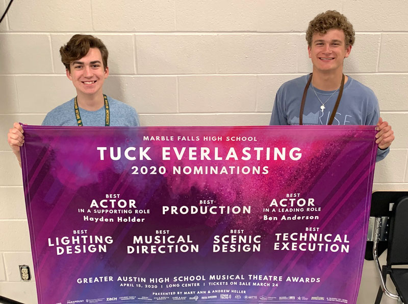 Marble Falls High School 'Tuck Everlasting' nominations