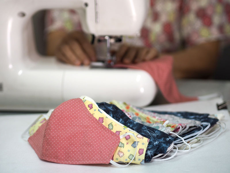 Sewing faces masks
