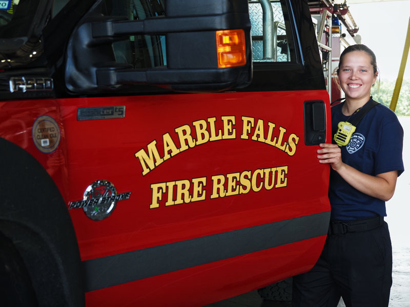 Marble Falls Fire Rescue firefighter Bailee Jordan
