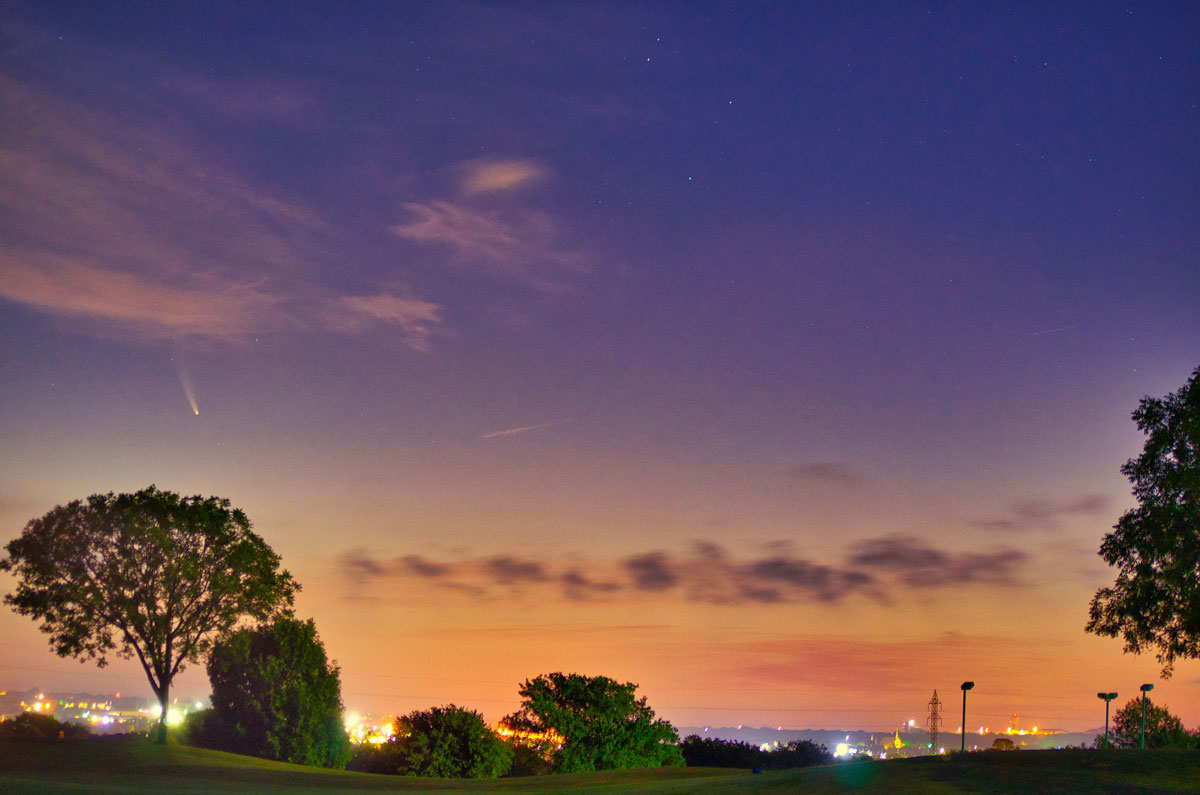 A view of Comet NEOWISE from Meadowlakes, Texas