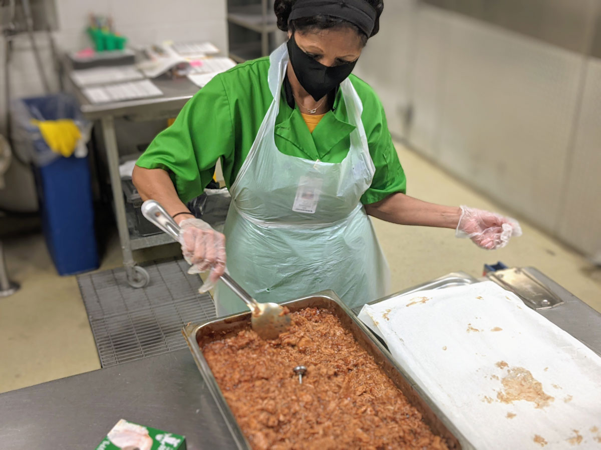 Burnet High School cafeteria worker Rosie Torres