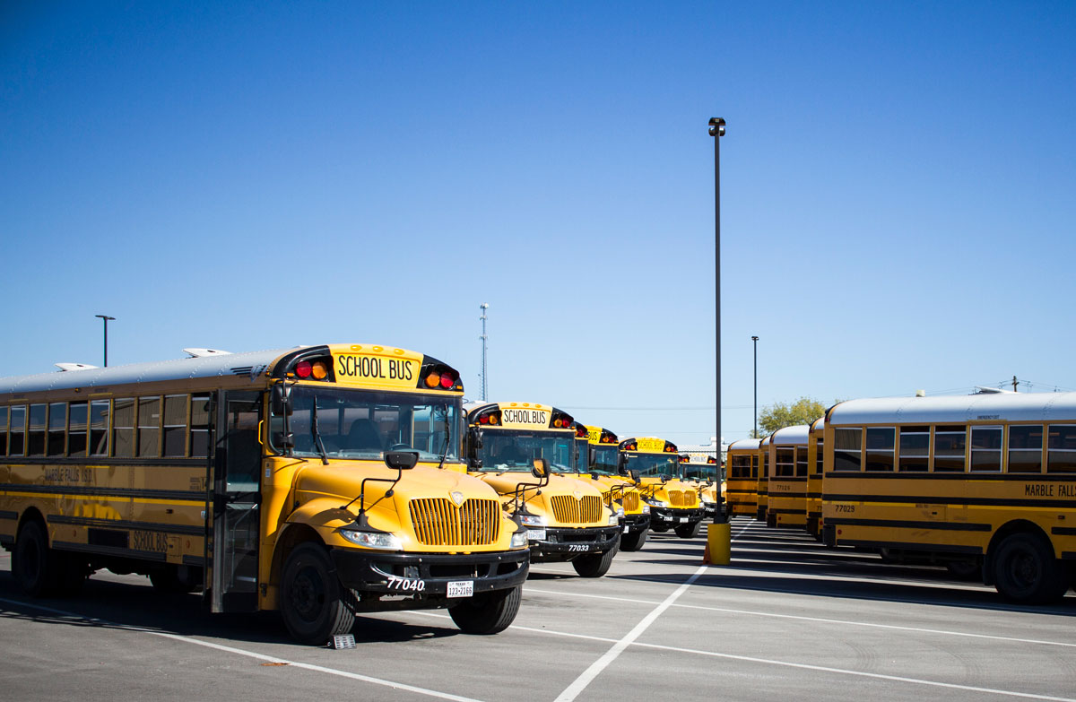 Marble Falls ISD buses