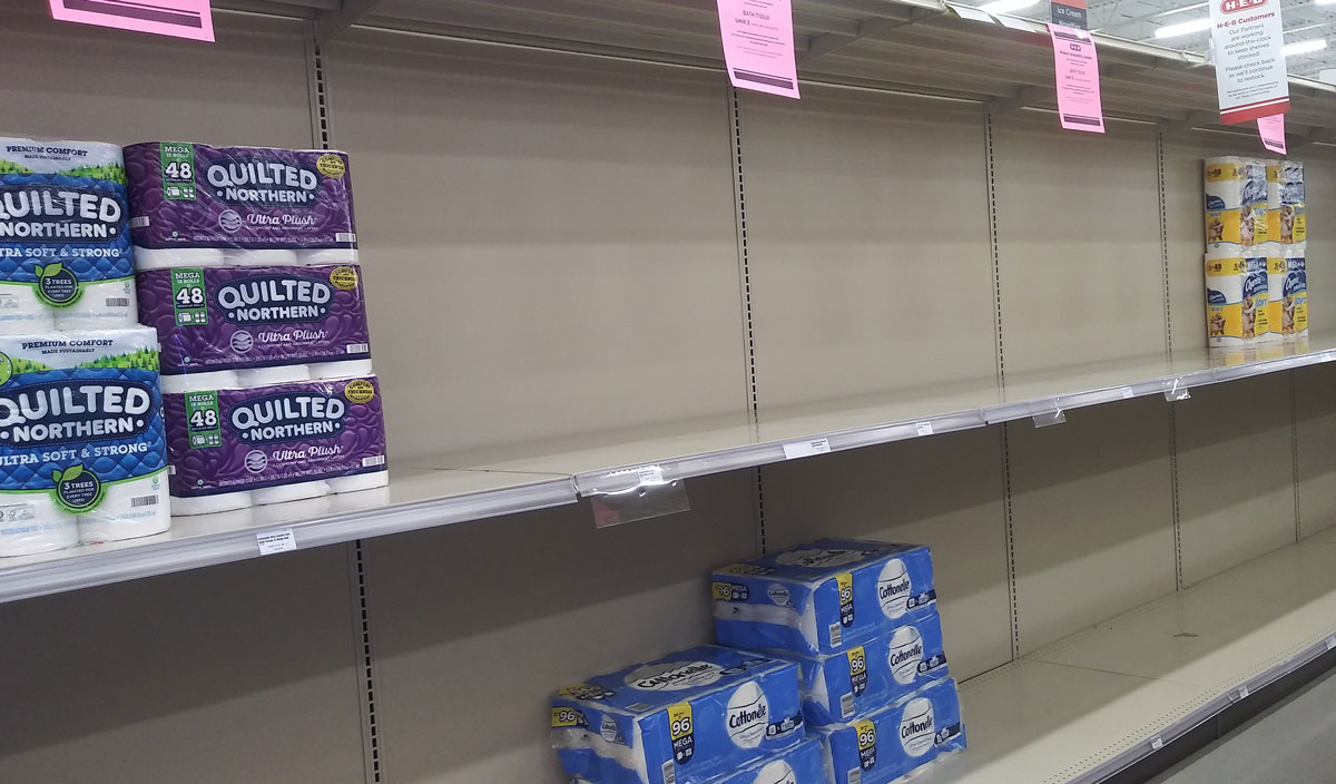 H-E-B paper product limits due to supply chain issues