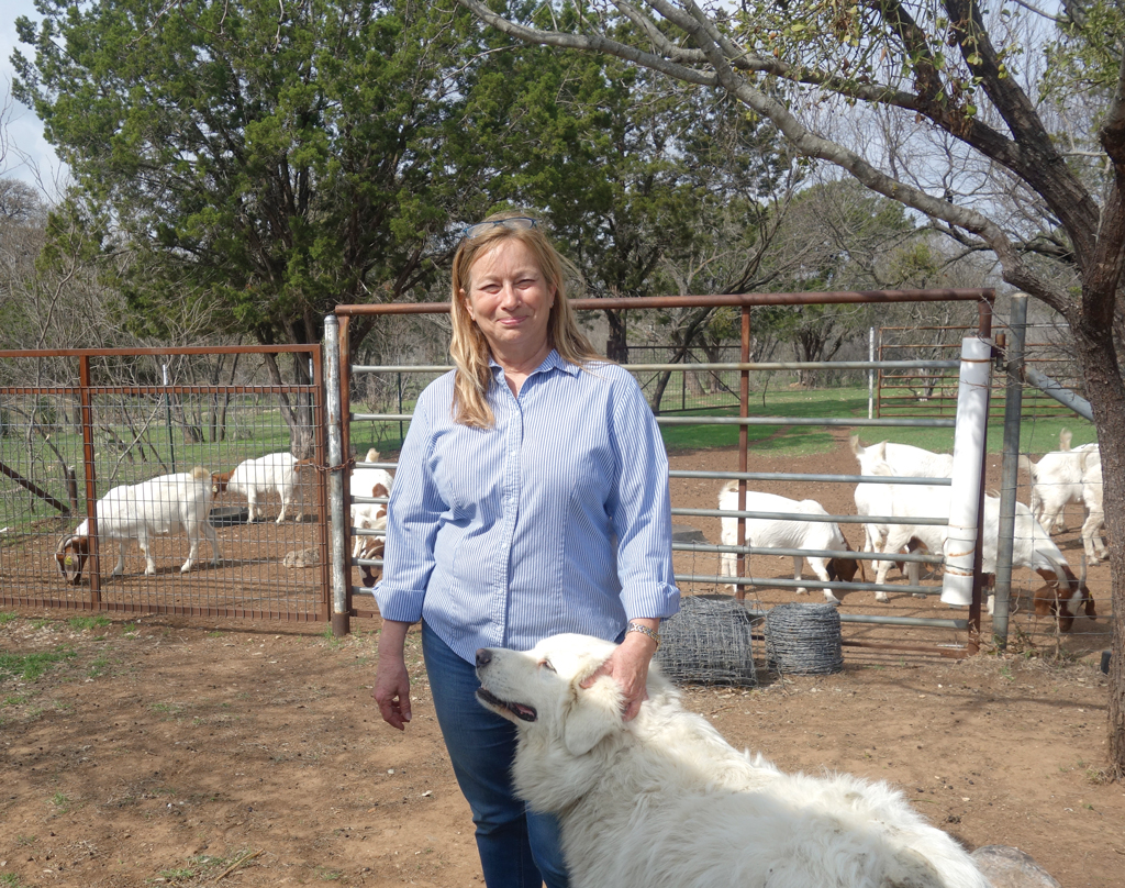 Goat rancher Bernadette Lingo