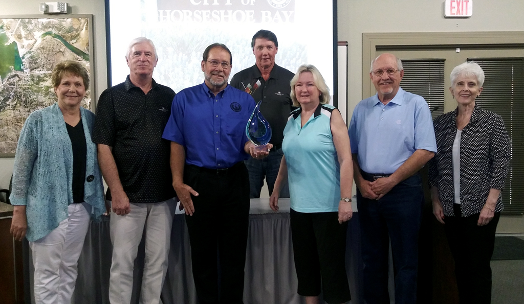 Horseshoe Bay Utilities Director Jeff Koska recognized