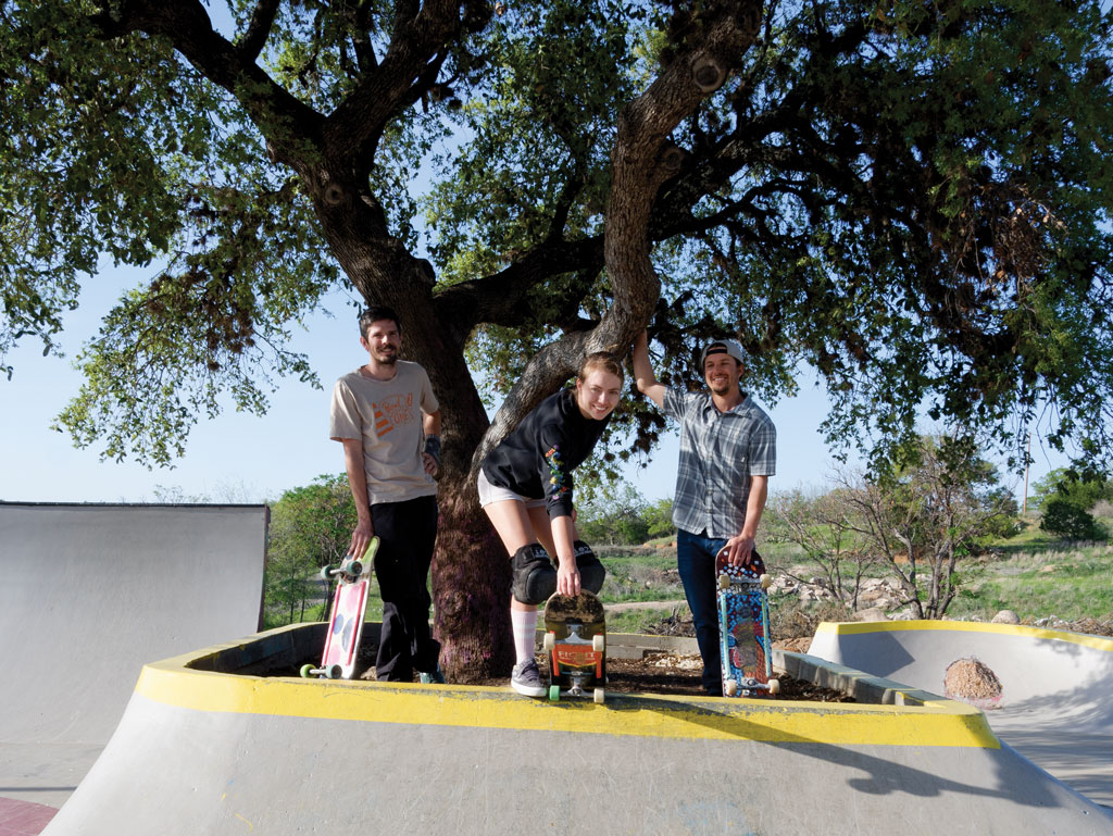 Skateboarding in the Highland Lakes