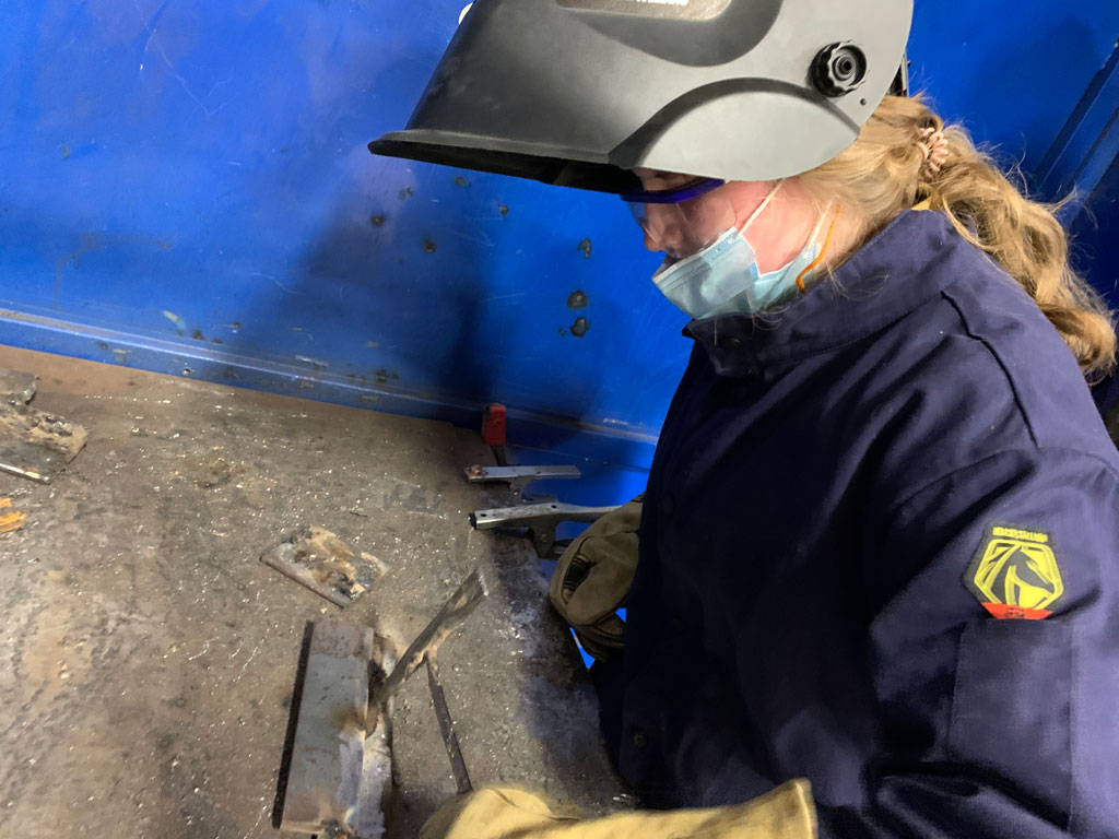 Marble Falls welding student Abby Jones