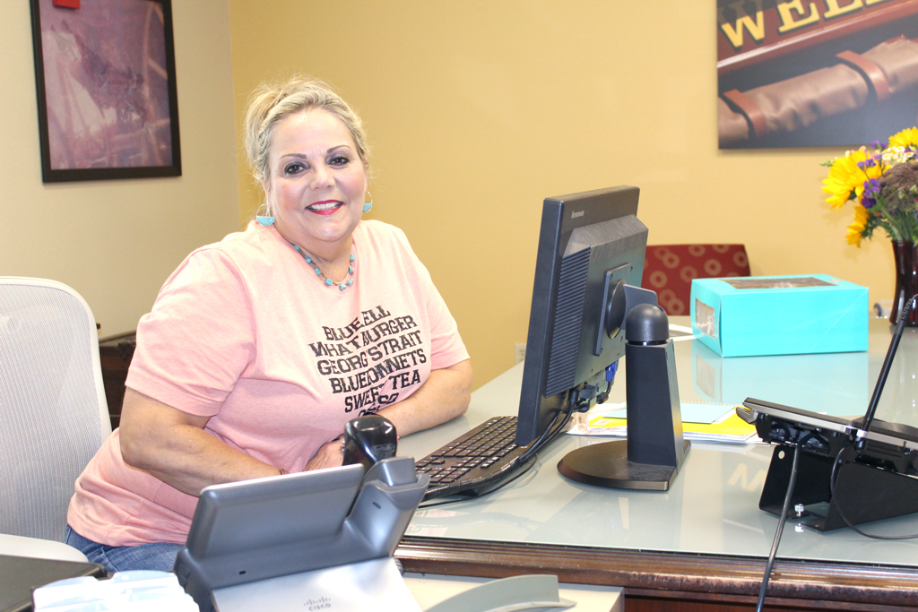 Nita Milliron at Wells Fargo bank in Burnet