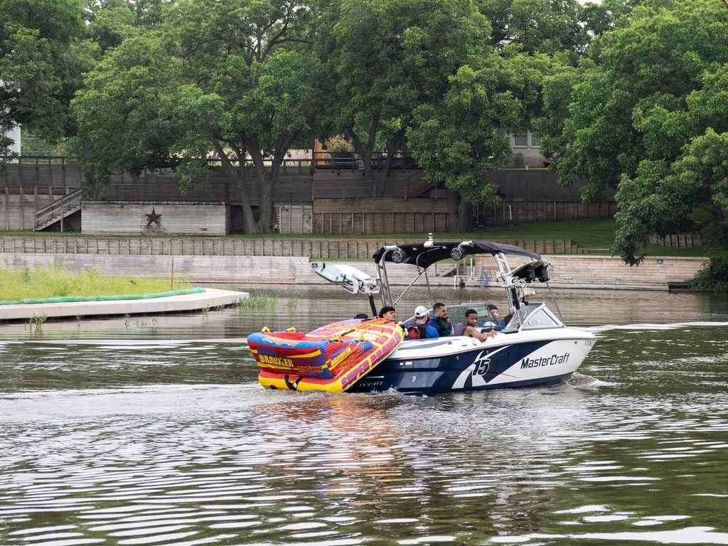 Skiin’ with the Galilean on Lake Marble Falls